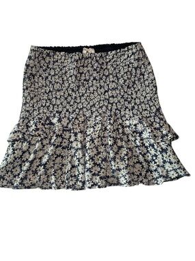 Sadie & Sage Blue Floral Smocked Mini Skirt / Strapless Tube Top Size Small